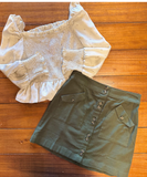 Button Front Skirt | CLEARANCE