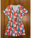 Floral V-Neck Romper | CLEARANCE