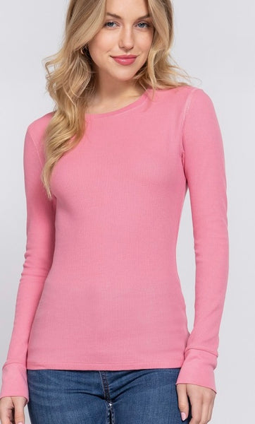 Long Sleeve Crew Neck Thermal Top