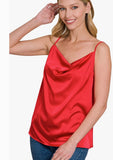 Satin Cowl Neck Cami