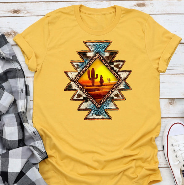 Aztec Cowhide Graphic Tee