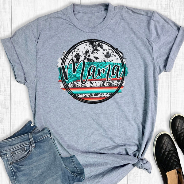 Cow Print “Mama” Graphic Tee
