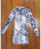Marble Print Mesh Dress | CLEARANCE