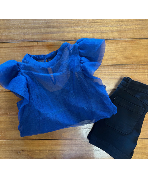 Organza Ruffle Top | CLEARANCE