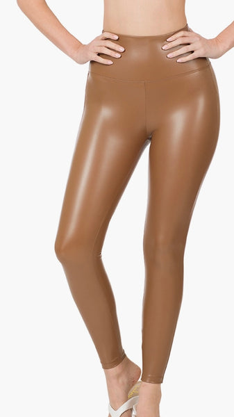 High Waist Faux Leather Leggings