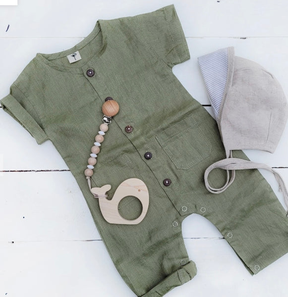 Baby Boy Linen Jumpsuit