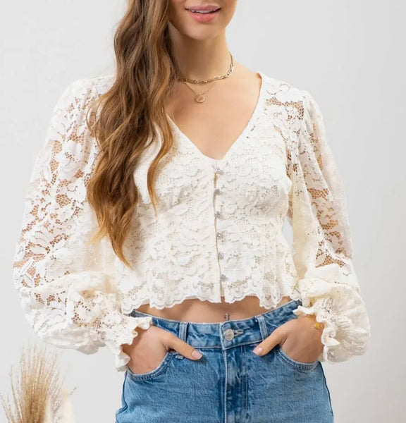 Lace Cropped Top