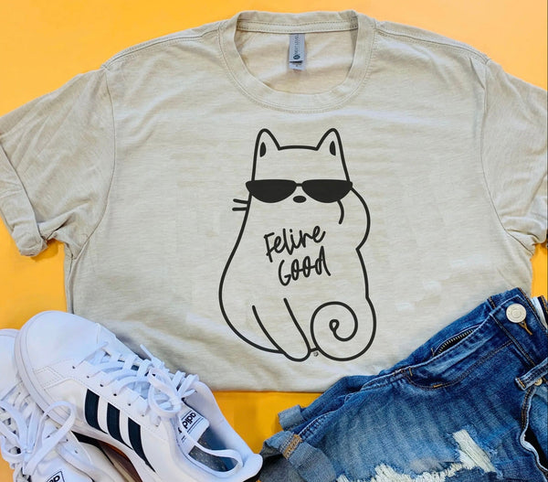 “Feline Good” Graphic Tee