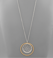 Filigree Disc in Bronze Hoop