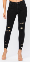 Judy Blue Peek-a-Boo Leopard Skinnies