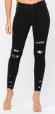 Judy Blue Peek-a-Boo Leopard Skinnies