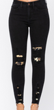Judy Blue Peek-a-Boo Leopard Skinnies